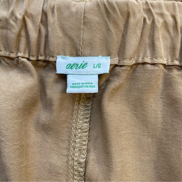 Aerie Paper Bag Tan Camp Shorts - Picture 4 of 6